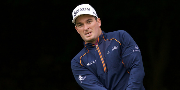 Ryan Fox plays a shot at the Volopa Irish Challenge. Photo / Getty Images