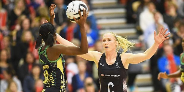 Adean Thomas of Jamaica and Laura Langman. Photo / Getty
