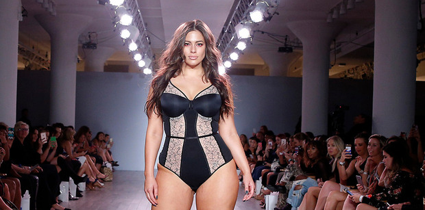 Model Ashley Graham walks the runway at New York Fashion Week. Photo / Getty