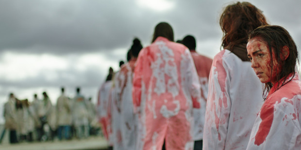 A scene from the film Raw which is making people pass out in cinemas. Photo / Petit Film