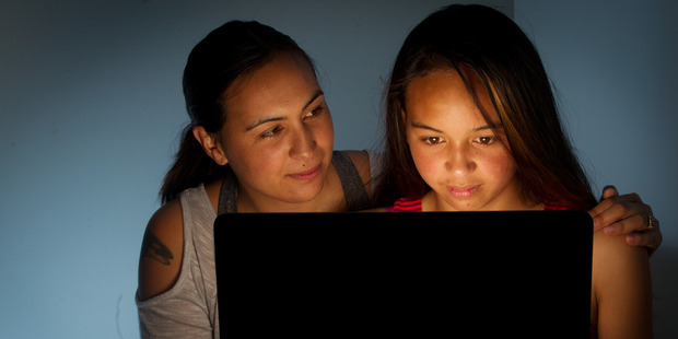Kylie Farrington allowed her daughter Nataliah Kingi to set up her own Facebook page when she was 11 but has strict guidelines about how she uses it. Photo/Stephen Parker