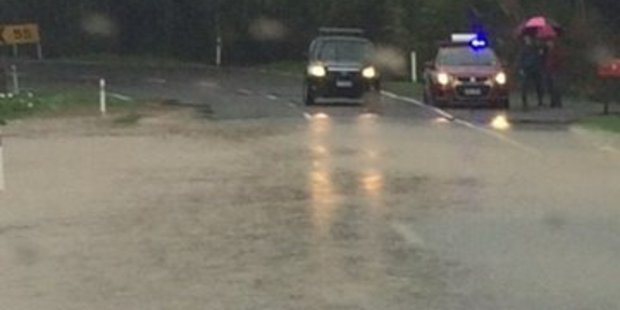 Flooding on Te Horo Rd on the Kapiti Coast yesterday. Photo/ Supplied
