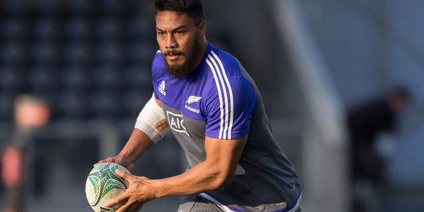 All Blacks centre George Moala, during the All Blacks team captain's run. Photo / Brett Phibbs