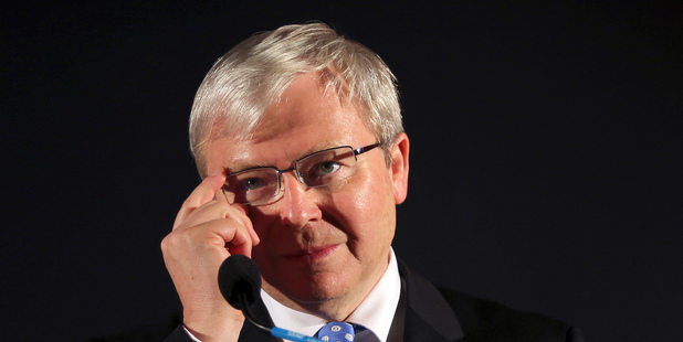Former Australian Prime Minister Kevin Rudd was labelled a psycopath by former NSW Premier Kristina Keneally. Photo / AP