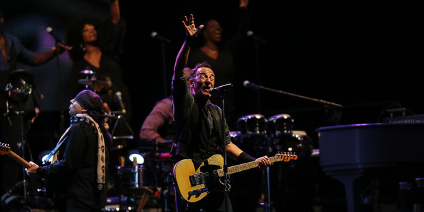 Bruce Springsteen playing Mount Smart Stadium during his last visit in 2014. Photo / Chris Loufte