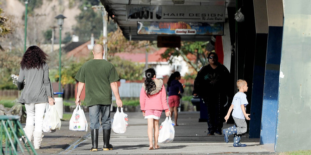 Shoppers in Kawerau. Photo / Jason Dorday