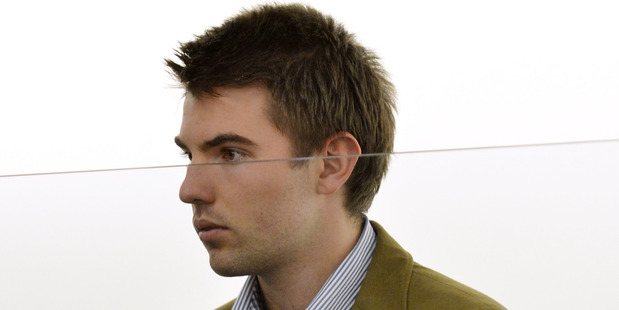 Nikolas James Posa Delegat is sentenced in the Dunedin District Court. Photo / Otago Daily Times