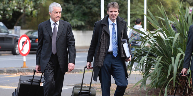Colin Craig is all smiles arriving at the Auckland High Court for his defamation trial yesterday. Photo / Brett Phibbs