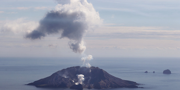 Small amounts of volcanic ash erupted from White Island yesterday. Photo/file