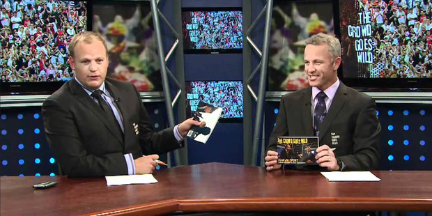 Andrew Mulligan and Mark Richardson host the Prime TV show The Crowd Goes Wild.