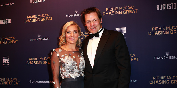Richie McCaw Chasing Great film premiere. L to R. Gemma Flynn and Richie McCaw. 30 August 2016 Herald on Sunday Photograph by Norrie Montgomery.