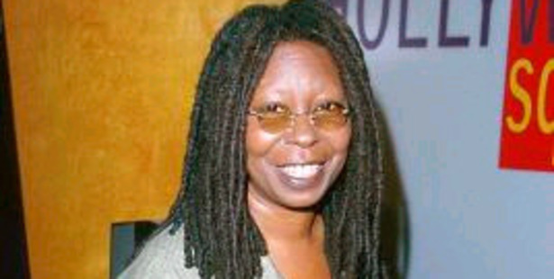 Whoopi Goldberg still with no eyebrows.