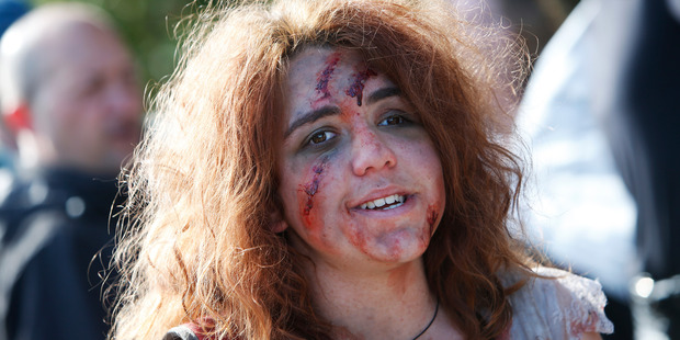 Kamo's Alyssa Rogers, 14, gets gory for a zombie film being made near Whangarei.
