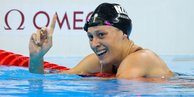 A dominant display saw New Zealand Paralympian swimmer Sophie Pascoe win gold with ease in the 100m
backstroke S10 final in Rio de Janeiro. Photo / Photosport