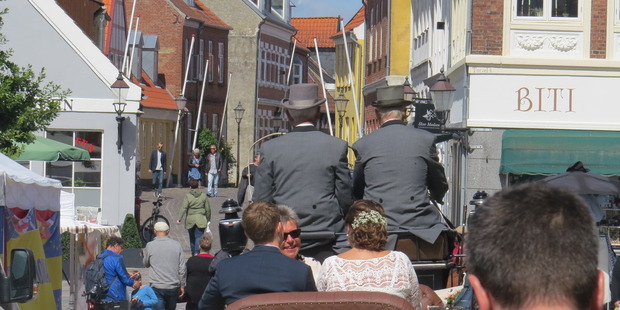 The lasting image in my mind is of Maja, Bjorn and their daughter Astrid riding away in their wedding carriage. Photo / Debra Christensen