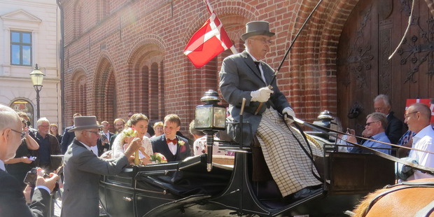 The lasting image in my mind is of Maja, Bjorn and their daughter Astrid riding away in their wedding carriage. Photo / Debra Christensen
