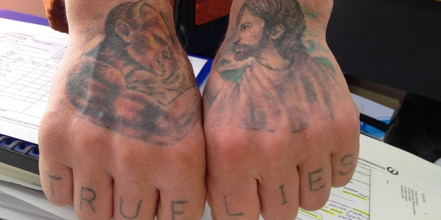 "The painting on the wall featured in Sideswipe last week (Crimes against decor) is exactly what I have tattooed on my hands," writes a reader.