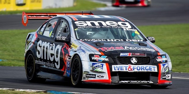 Simon Evans in action in the NZ V8 Touring Car Championship. Photo / Matthew Hansen