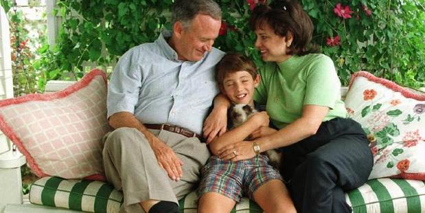 John and Patsy Ramsey, with their 10-year-old son Burke in 1997. Photo / AP