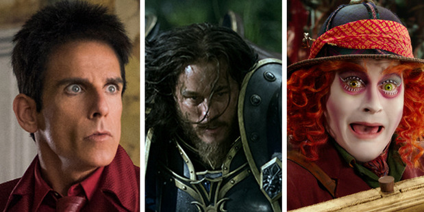 Zoolander 2, Warcraft and Alice Through the Looking Glass are among the most harshly reviewed films of the year.