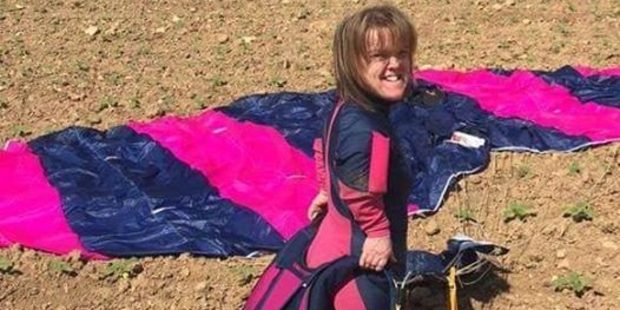 Pamela Gower described herself as a "crazy trainee skydiver" on her Facebook page, where she had posted a number of images of herself skydiving. Photo / Pamela Gower Facebook