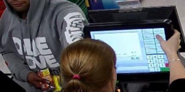 Police would like to speak to anyone who recognises this man, after the Te Puke Four Square was robbed last night. Photo/supplied