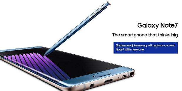 Samsung's website has a message about the Note7.
