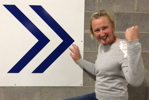 The day Leanne Thompson found out she was in remission. Photo Supplied.