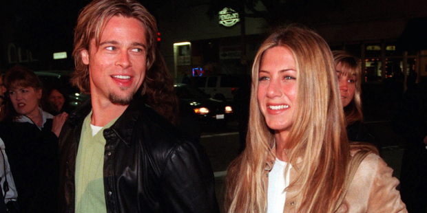 Brad Pitt and Jennifer Aniston seen together in 2000. Photo/AP