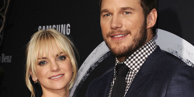 Actress Anna Faris and actor Chris Pratt attend the premiere of Jurassic World. Photo / Getty