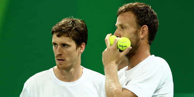 Marcus Daniell and Michael in action during the Rio Olympics. Photo / Getty Images