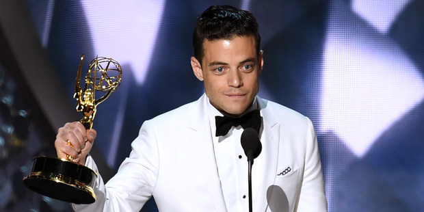 Actor Rami Malek accepts Outstanding Lead Actor in a Drama Series for 'Mr. Robot' onstage during the 68th Annual Primetime Emmy Awards. Photo / Getty