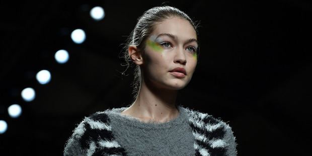 Gigi Hadid, on the runway for Max Mara, before she was attacked by serial prankster Vitalii Sediuk. Photo / Getty
