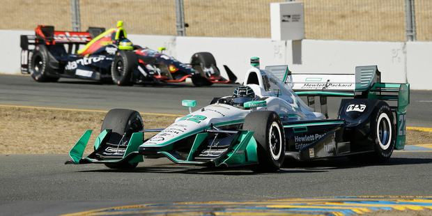 Simon Pagenaud during qualifying for Monday's IndyCar race at Sonoma. Photo / AP