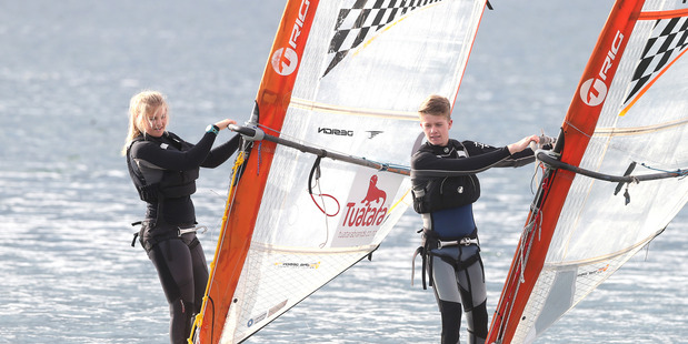Veerle ten Have, left, and Max van der Zalm will compete at next month's Techno 293 World Championships in Italy. Photo/John Borren