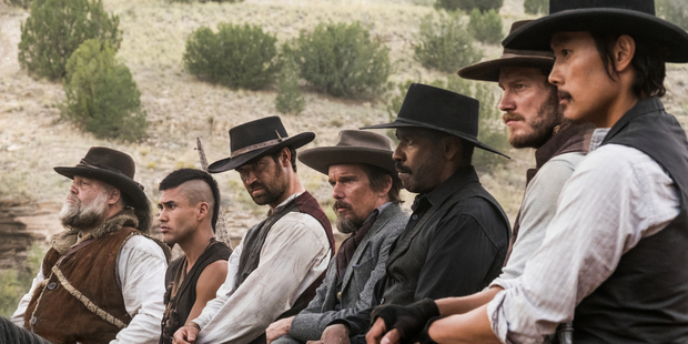 Vincent D'Onofrio, Martin Sensmeier, Manuel Garcia-Rulfo, Ethan Hawke, Denzel Washington, Chris Pratt and Byung-hun Lee.