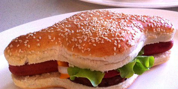 Perth man Mark Murray has patented his idea for the Hamdog. Photo / Supplied