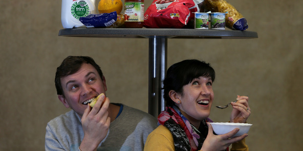 Rob Williams and Cate Burton are eating only $2.85 of food each day for five days to support Living Below the Line. Photo/John Borren