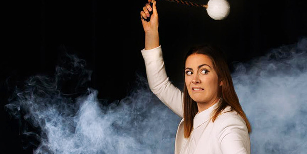 Hayley Sproull in her one-woman show, Vanilla Marika.