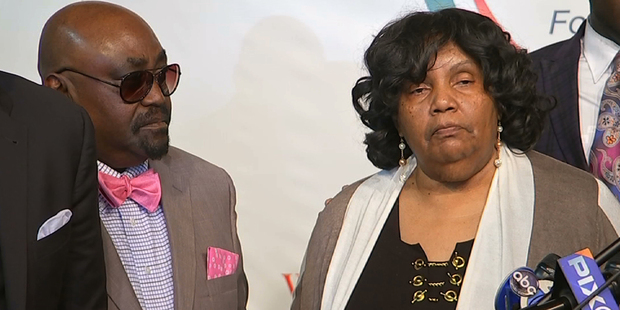 Terence Crutcher's parents Joey Crutcher and Leanna Crutcher. Photo / AP
