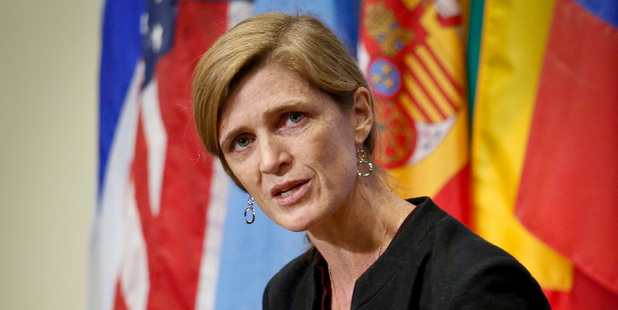 United States U.N. ambassador Samantha Power. Photo / AP
