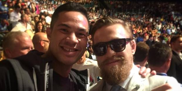 Joseph Parker and Conor McGregor. Photo / Craig Stanaway