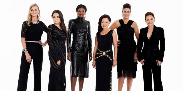 The Real Housewives of Auckland: Julia Sloane , Gilda Kirkpatrick, Michelle Blanchard, Anne Batley Burton, Angela Stone and Louise Wallace. Photo / Supplied