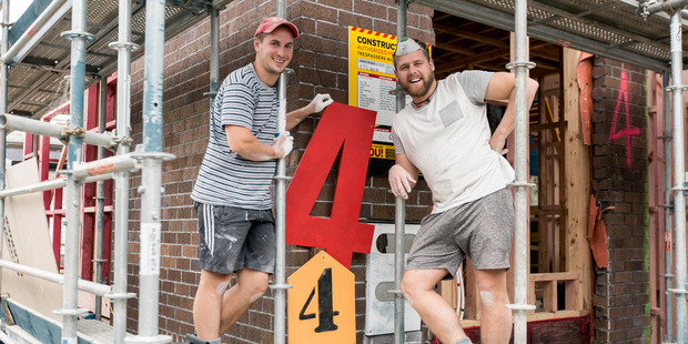 Sam Cable (left) and Emmett Vallender made $480,000 on this year's season of The Block NZ. Photo/Supplied