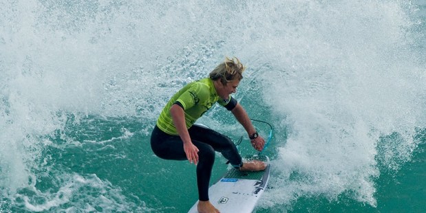 TOP CLASS: Jonas Tawharu made a great start for New Zealand at the world junior surfing champs in Portugal. PHOTO:FILE