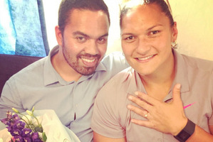 Valerie Adams and Gabriel Price finally have a chance to take their honeymoon, almost half a year after they got married. Photo / Twitter @ValerieAdams84