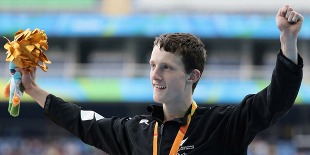 Kiwi teenager William Stedman has won a bronze medal on the track on the final day of competition at the Rio Paralympics. Photo / Getty Images.