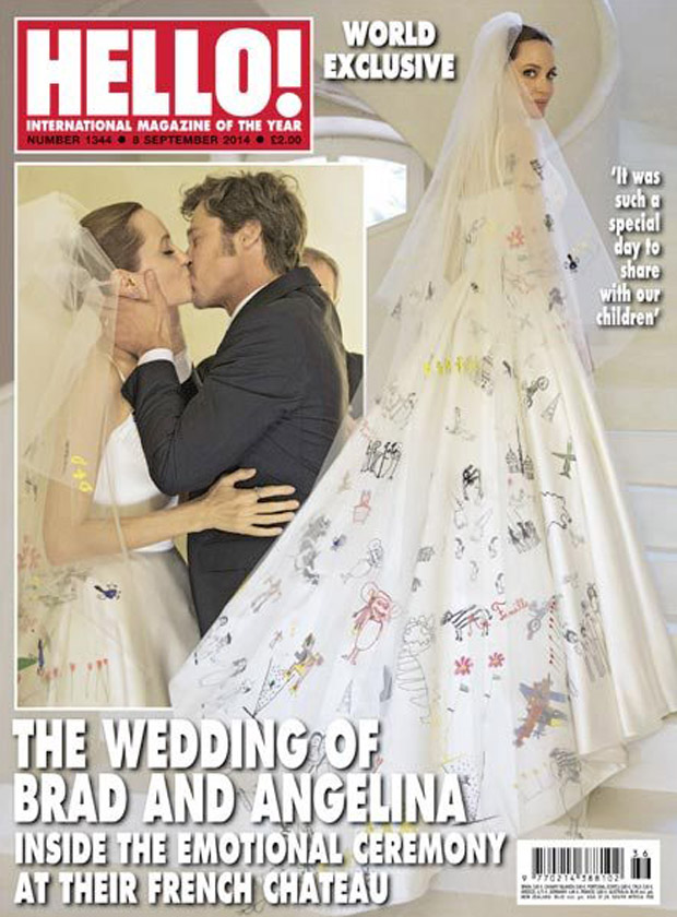 The children were fully involved in their parents' wedding. Photo / Hello magazine