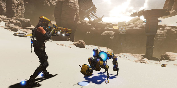 A scene from Xbox One exclusive Recore.