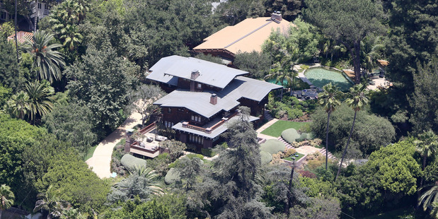 Brad Pitt and Angelina Jolie's expansive Hollywood home. Photo / Splash News